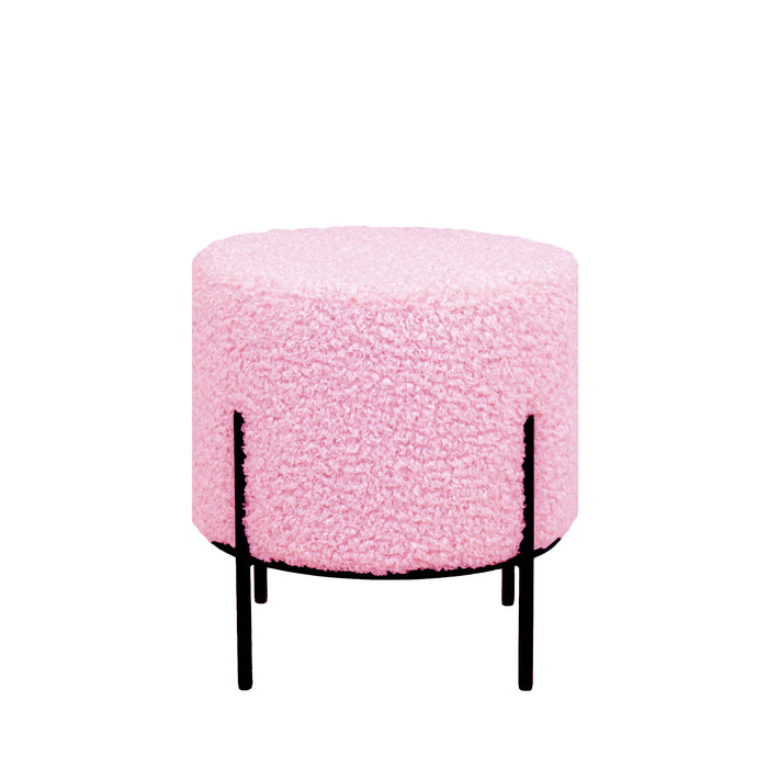 Pouff Ginny Boucle' Malva Gambe Nere