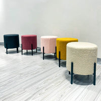 Pouff Ginny Boucle' Malva Gambe Nere