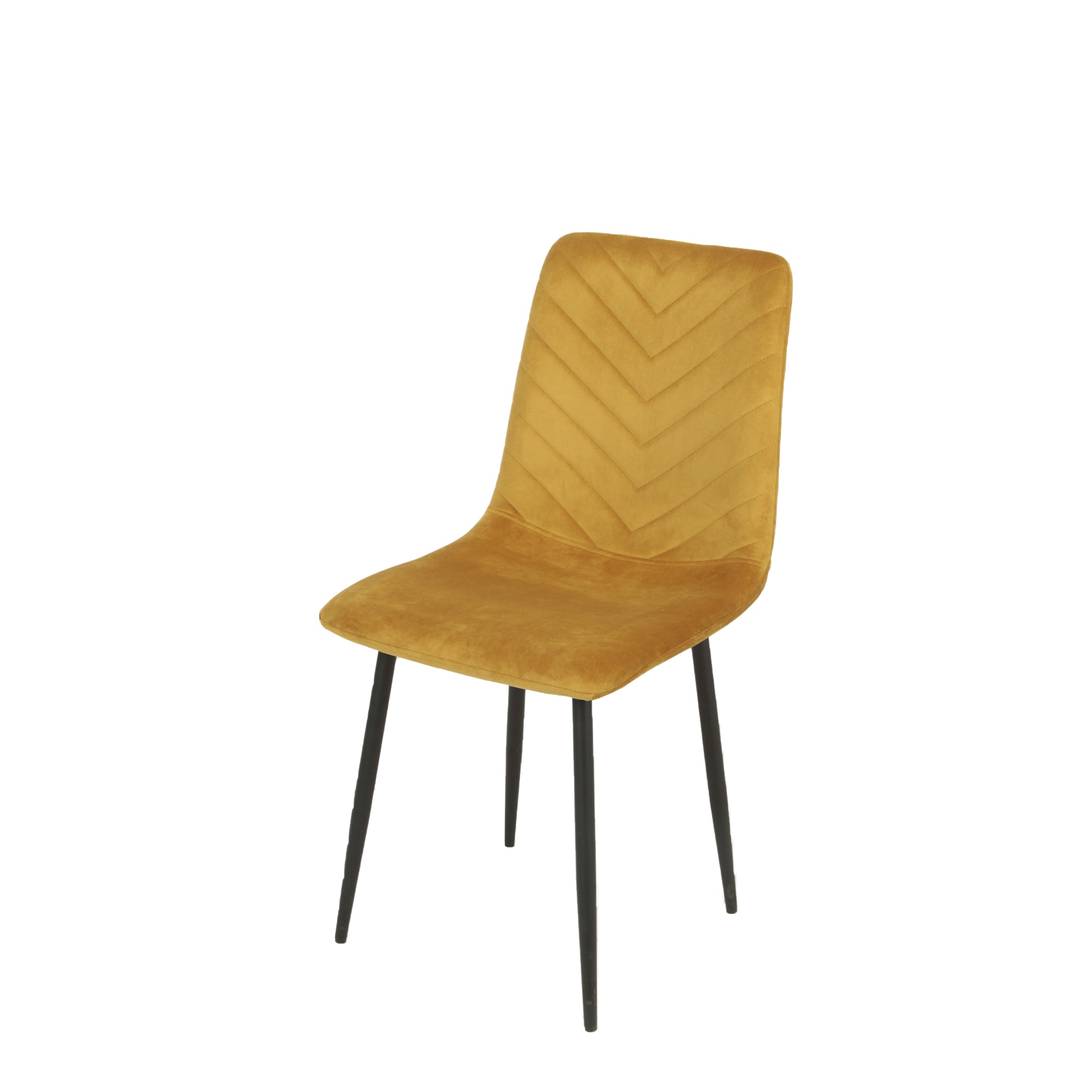 Set Da 4, Sedia New Point Velluto Senape