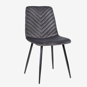 Set Da 4, Sedia New Point Velluto Cenere