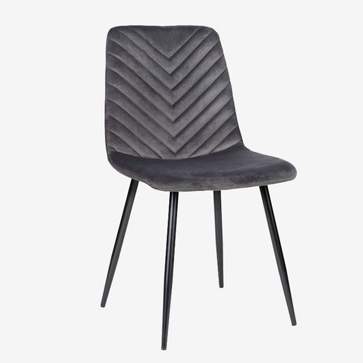 Set Da 4, Sedia New Point Velluto Cenere