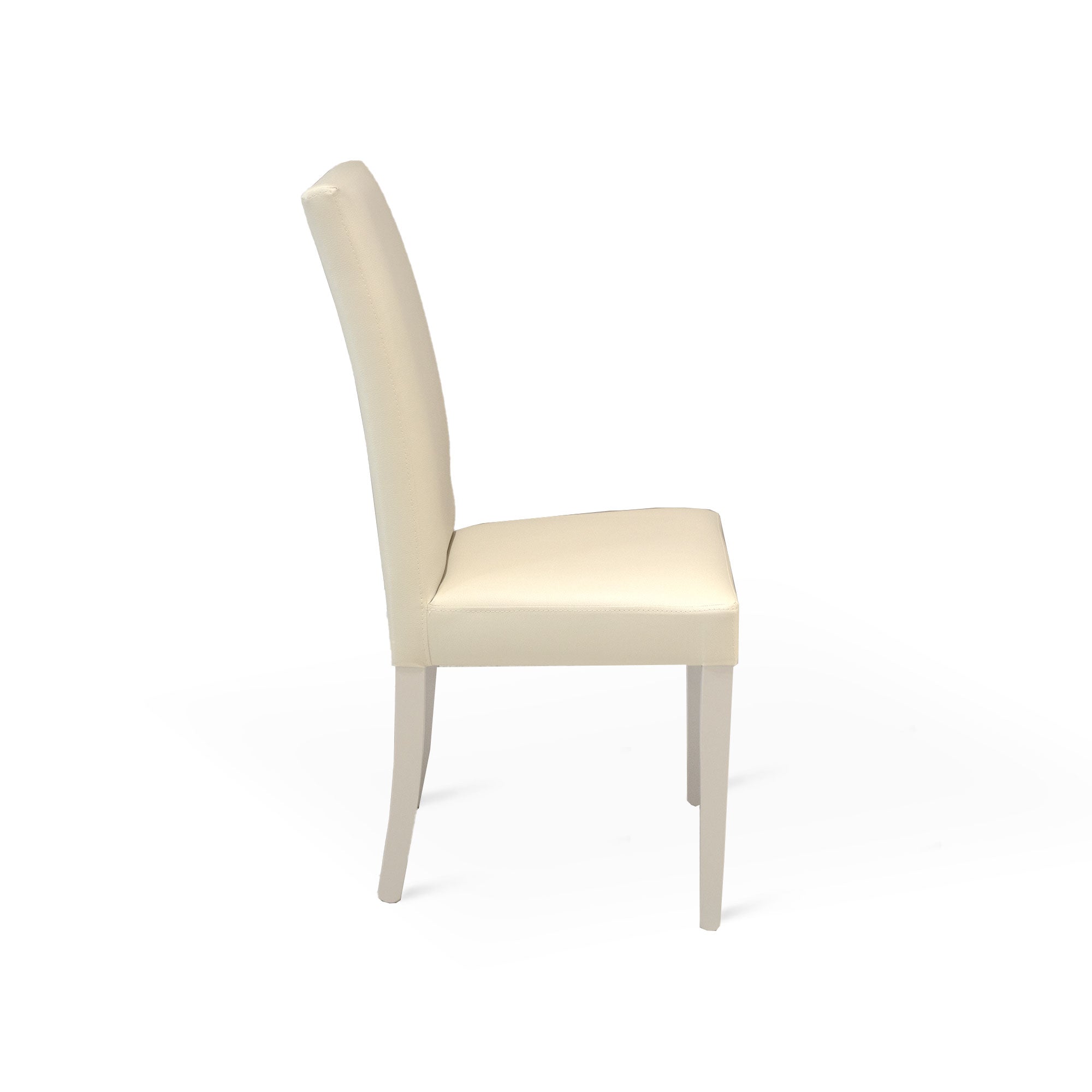 Set Da 2, Sedia Ornella Similpelle Crema Tinta Unita