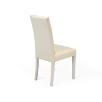 Set Da 2, Sedia Ornella Similpelle Crema Tinta Unita