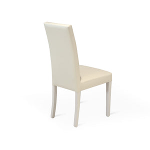 Set Da 2, Sedia Ornella Similpelle Crema Tinta Unita