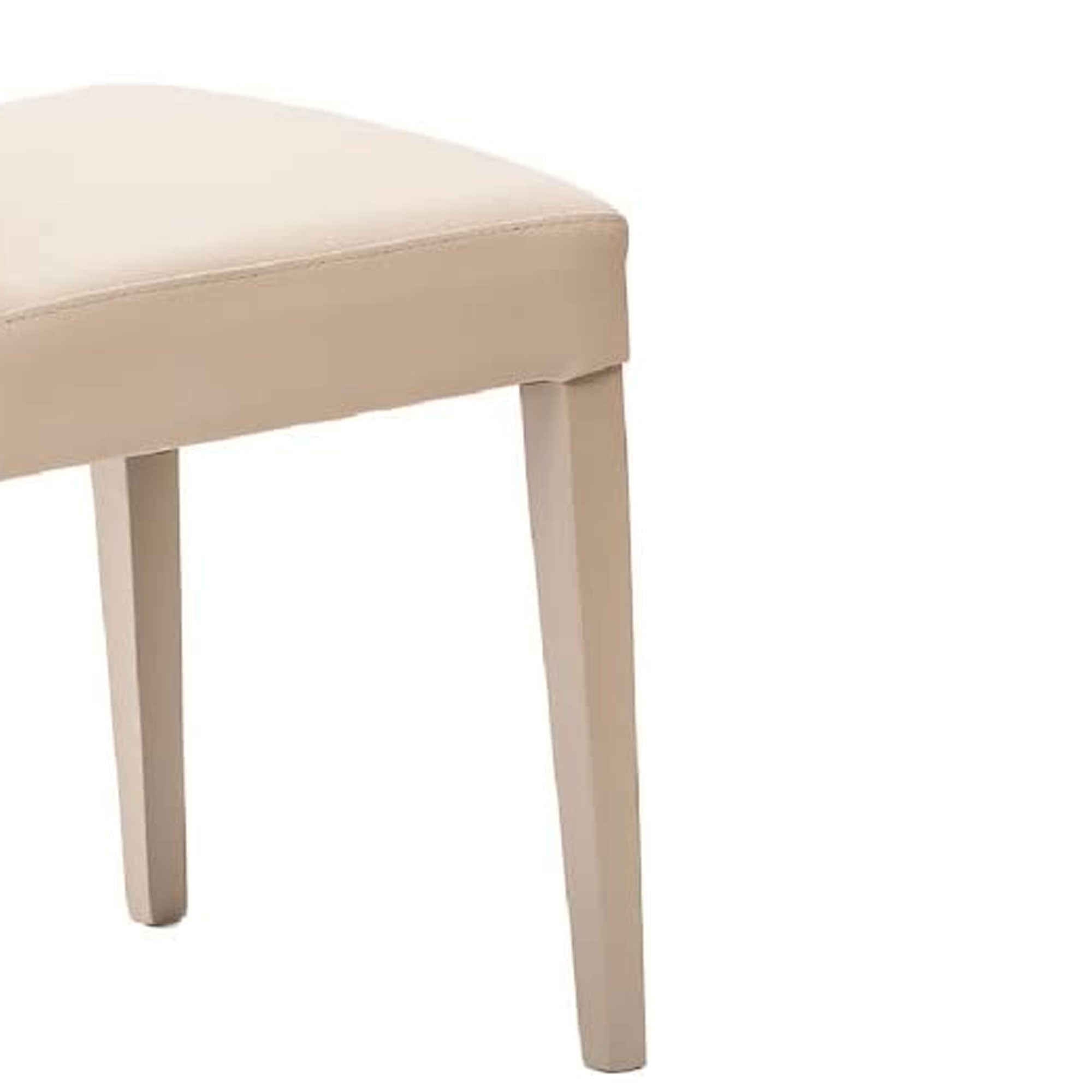 Set Da 2, Sedia Ornella Similpelle Crema Tinta Unita