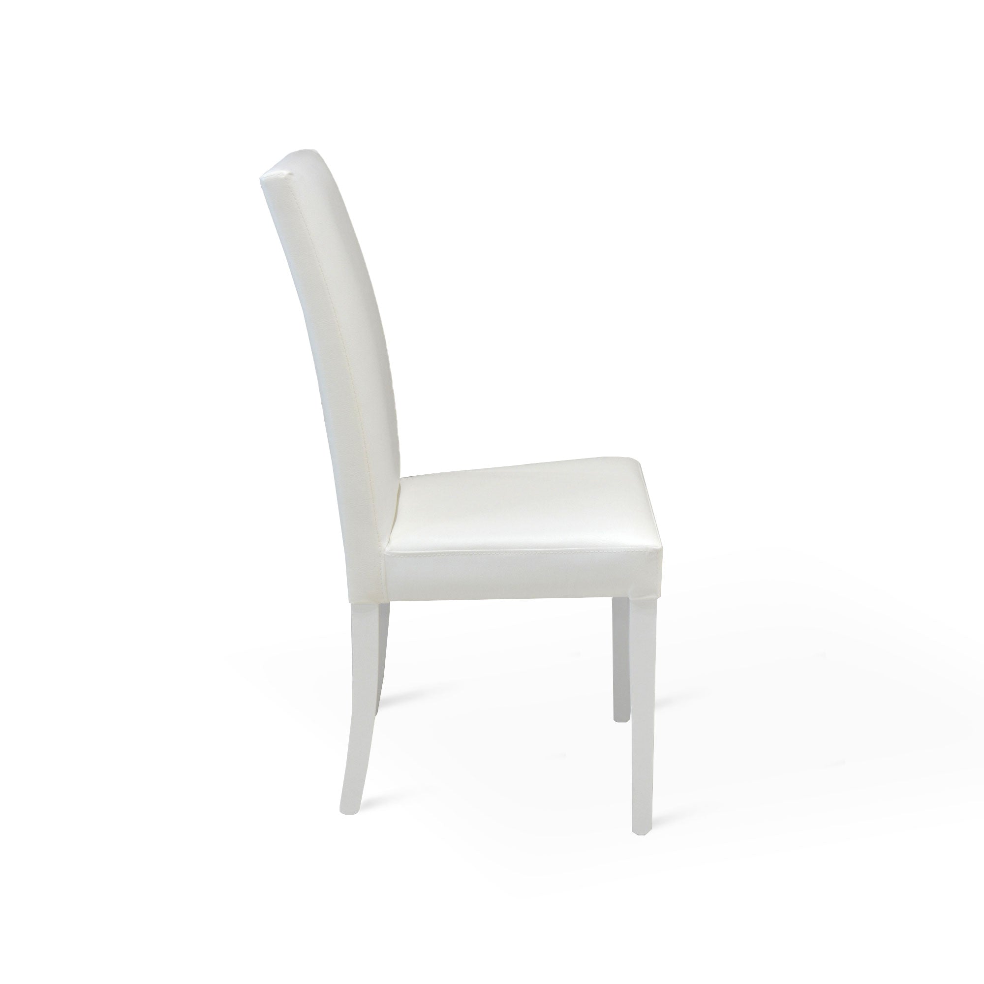 Set Da 2, Sedie Ornella Similpelle Ghiaccio Tinta Unita