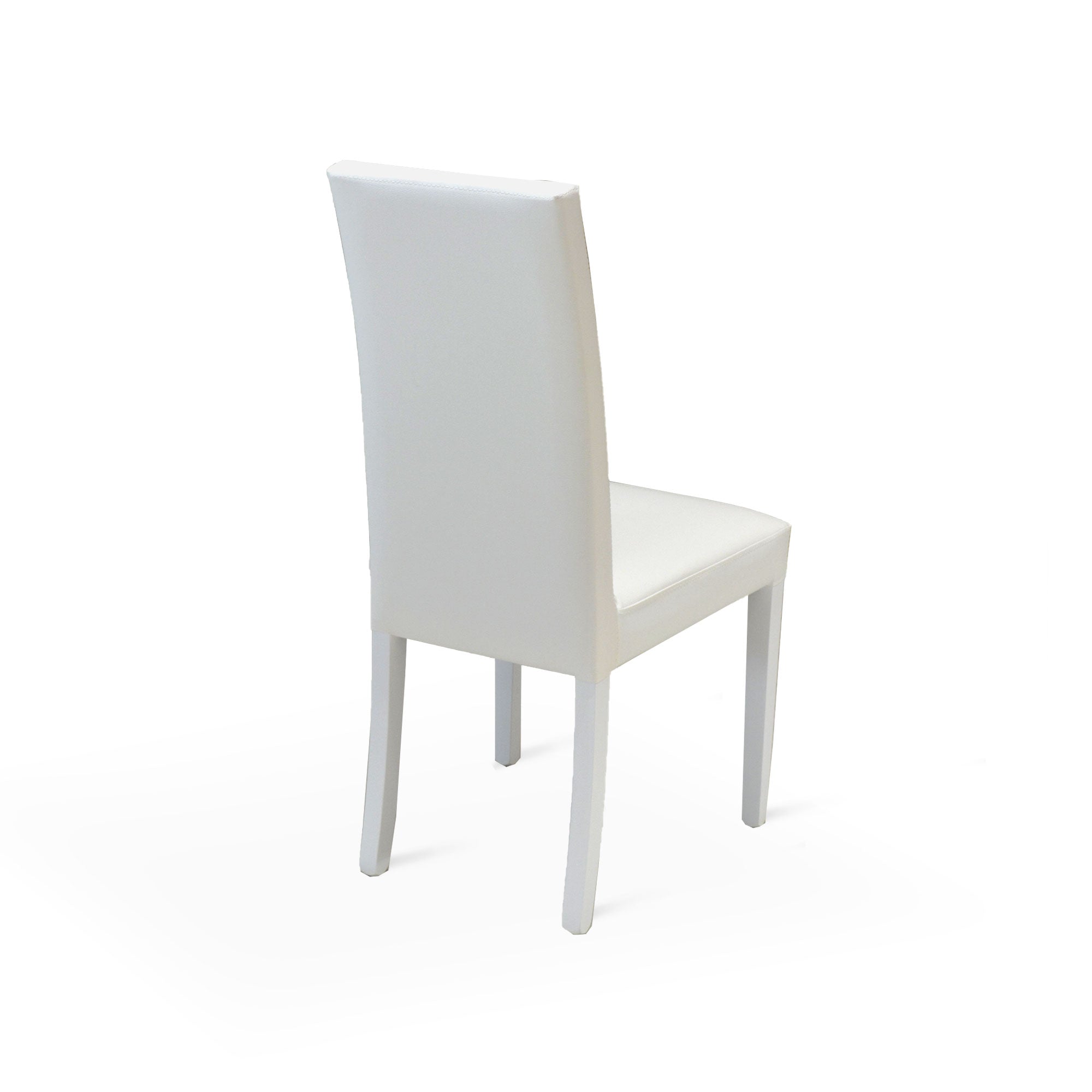 Set Da 2, Sedie Ornella Similpelle Ghiaccio Tinta Unita