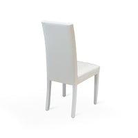 Set Da 2, Sedie Ornella Similpelle Ghiaccio Tinta Unita