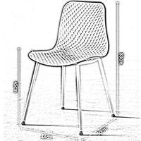 Set Da 4, Sedia Eden Malva In Pp E Gambe In Metallo 