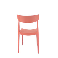 Set Da, 4 Sedia Cordoba In Polipropilene Rosso Mattone Per Soggiorno, Cucina E Arredo Bar