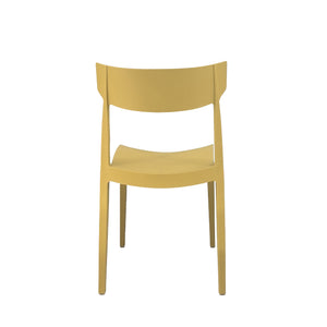 Set Da, 4 Sedia Cordoba In Polipropilene Senape Per Soggiorno, Cucina E Arredo Bar