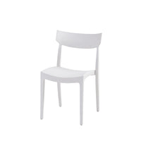 Set Da, 4 Sedia Cordoba In Polipropilene Bianca Per Soggiorno, Cucina E Arredo Bar