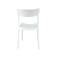 Set Da, 4 Sedia Cordoba In Polipropilene Bianca Per Soggiorno, Cucina E Arredo Bar