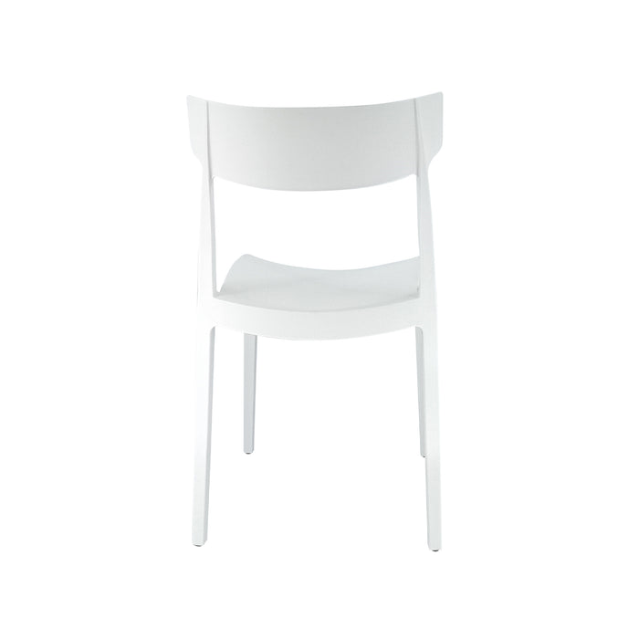 Set Da, 4 Sedia Cordoba In Polipropilene Bianca Per Soggiorno, Cucina E Arredo Bar
