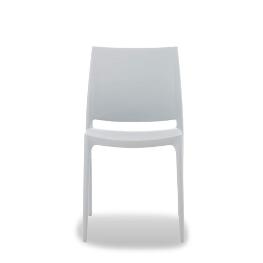 Set Da 4, Sedia Adele In Polipropilene Bianca Impilabile