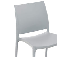 Set Da 4, Sedia Adele In Polipropilene Bianca Impilabile