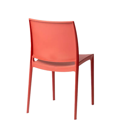 Set Da 4, Sedia Adele In Polipropilene Rosso Mattone