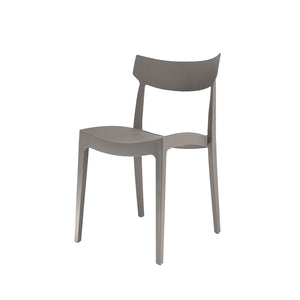 Set Da, 4 Sedia Cordoba In Polipropilene Tortora Per Soggiorno, Cucina E Arredo Bar