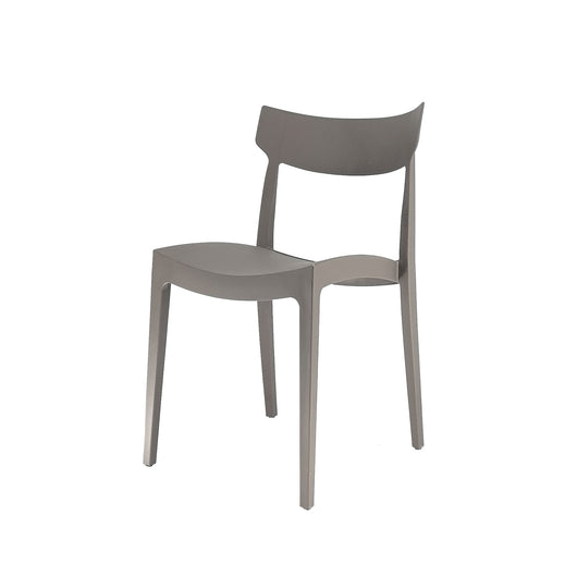 Set Da, 4 Sedia Cordoba In Polipropilene Tortora Per Soggiorno, Cucina E Arredo Bar