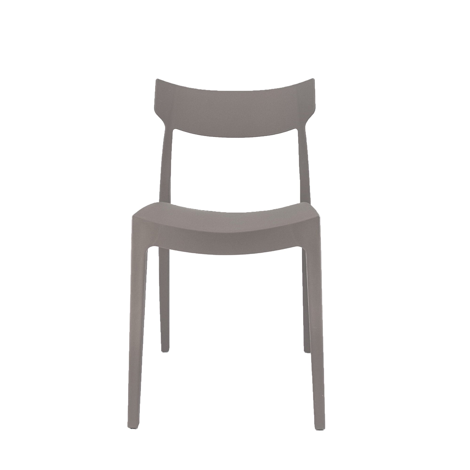 Set Da, 4 Sedia Cordoba In Polipropilene Tortora Per Soggiorno, Cucina E Arredo Bar