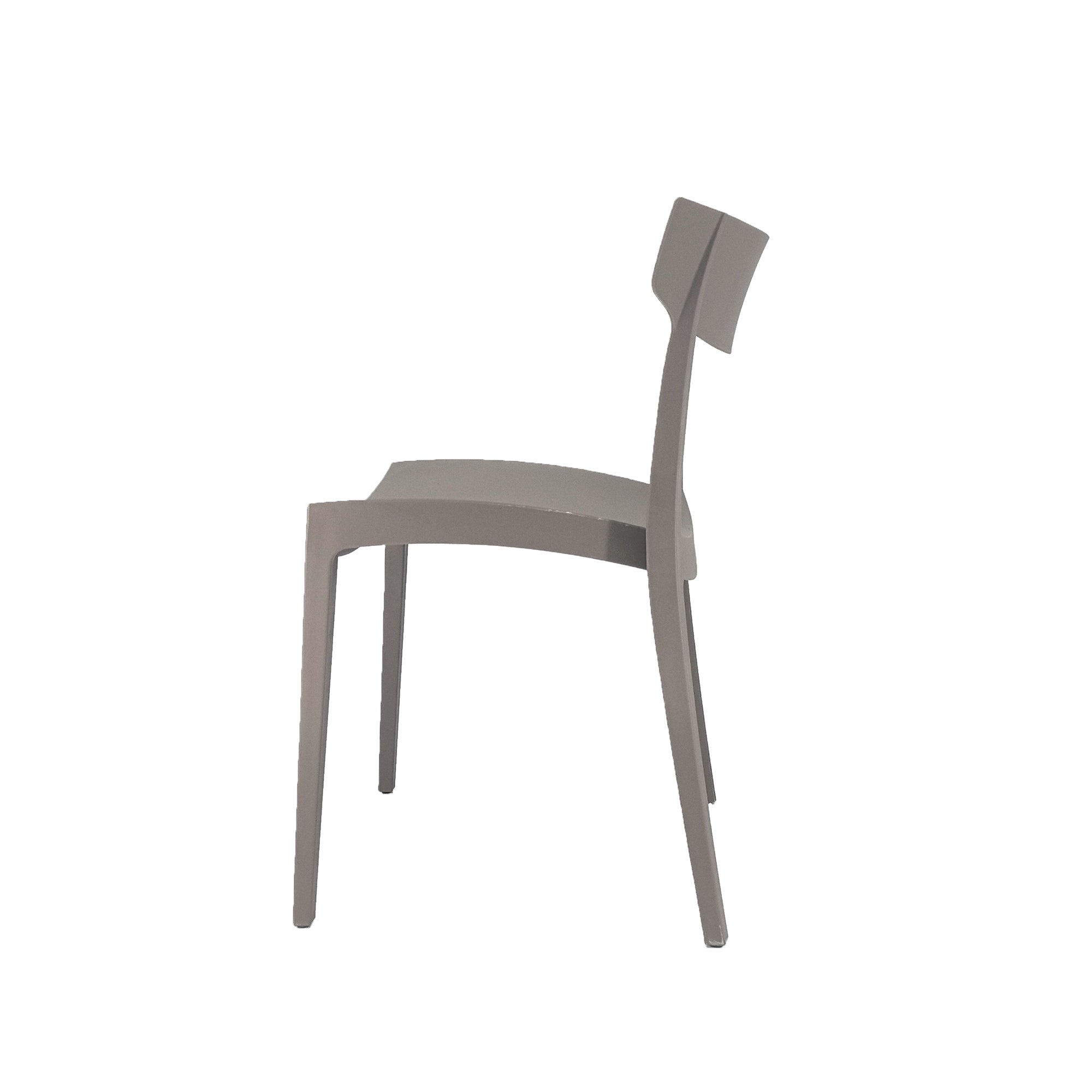 Set Da, 4 Sedia Cordoba In Polipropilene Tortora Per Soggiorno, Cucina E Arredo Bar