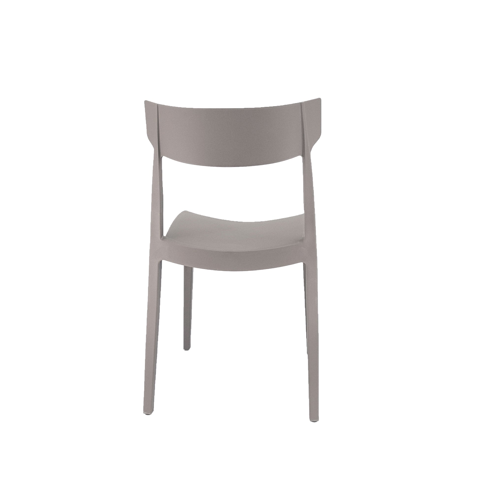 Set Da, 4 Sedia Cordoba In Polipropilene Tortora Per Soggiorno, Cucina E Arredo Bar