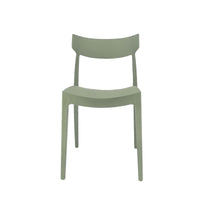 Set Da, 4 Sedia Cordoba In Polipropilene Verde Oliva Per Soggiorno, Cucina E Arredo Bar