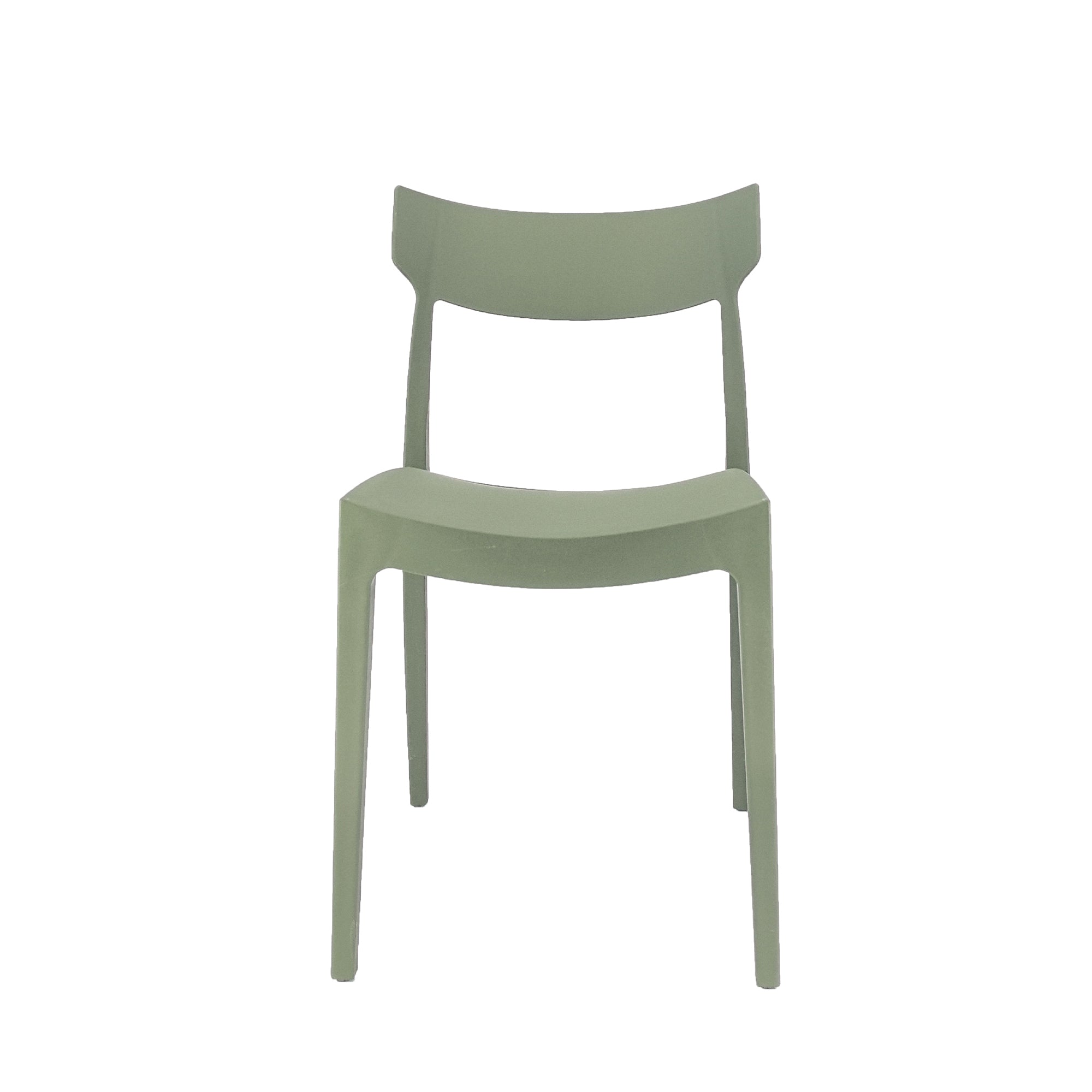 Set Da, 4 Sedia Cordoba In Polipropilene Verde Oliva Per Soggiorno, Cucina E Arredo Bar