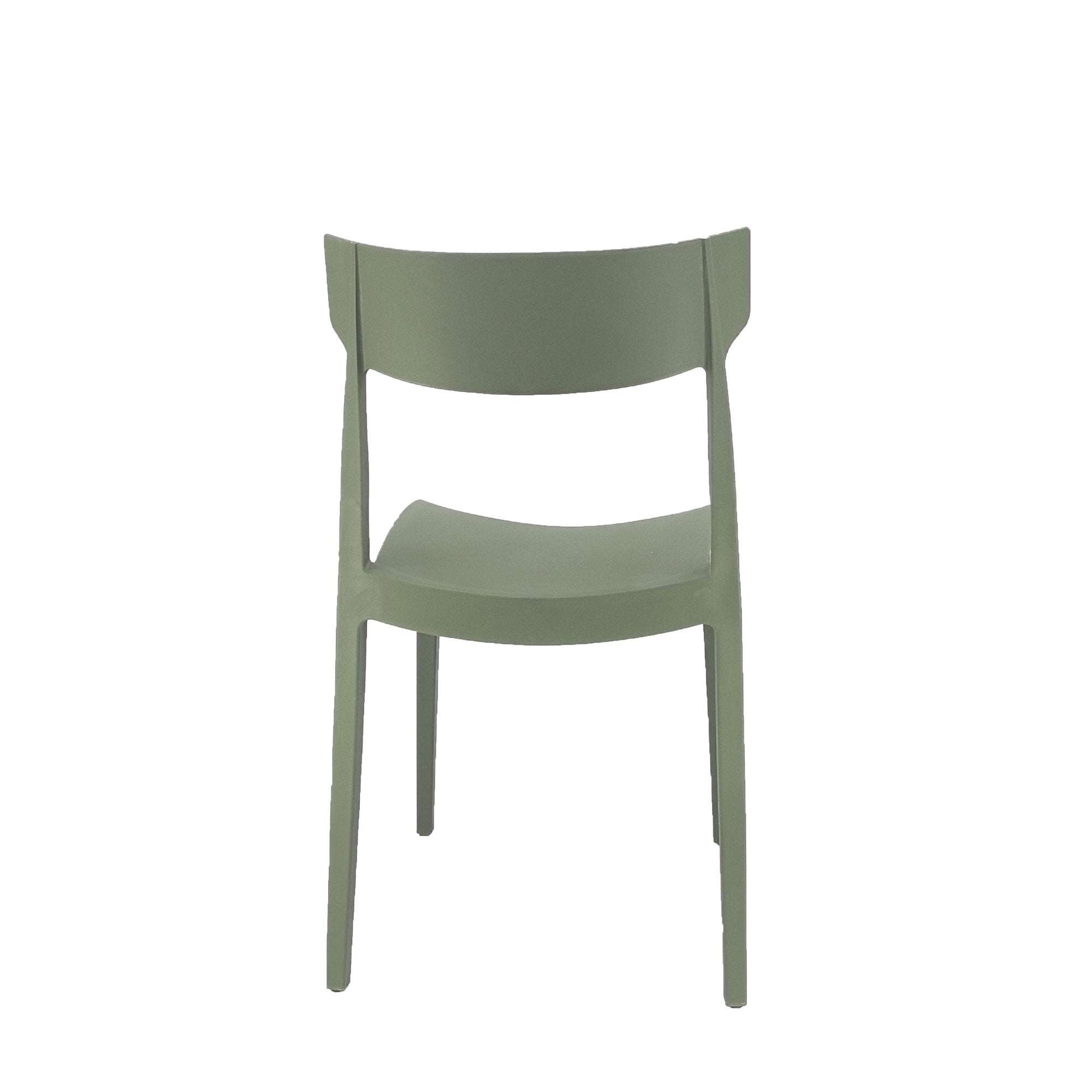 Set Da, 4 Sedia Cordoba In Polipropilene Verde Oliva Per Soggiorno, Cucina E Arredo Bar