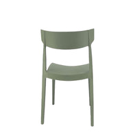 Set Da, 4 Sedia Cordoba In Polipropilene Verde Oliva Per Soggiorno, Cucina E Arredo Bar