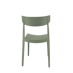 Set Da, 4 Sedia Cordoba In Polipropilene Verde Oliva Per Soggiorno, Cucina E Arredo Bar