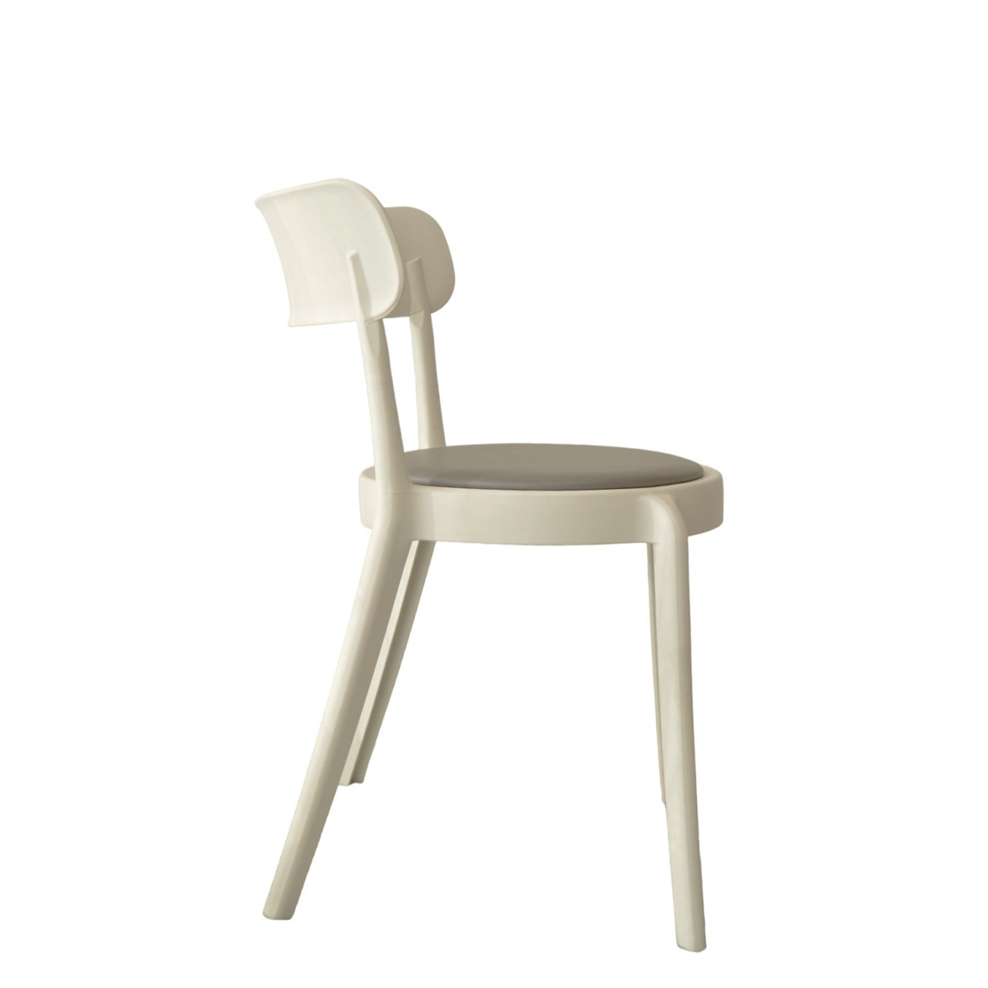 Set Da 6, Sedie Olivia Bianca C/Cuscino Grigio Chiaro