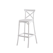 Set Da 4, Sgabello Cross Polipropilene Bianco