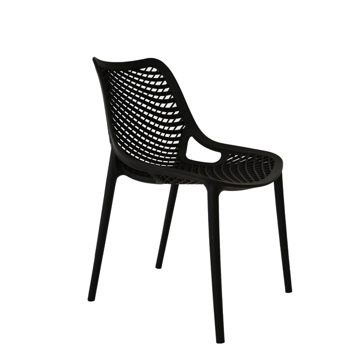 Set Da 4, Sedia Braga Plus Polipropilene Nero