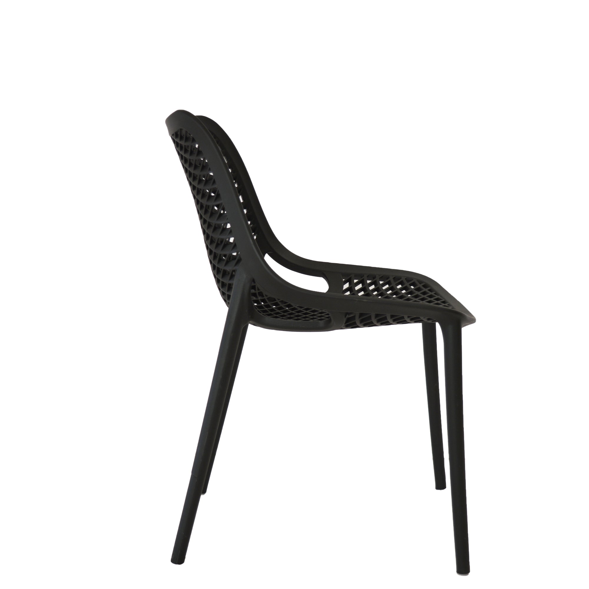 Set Da 4, Sedia Braga Plus Polipropilene Nero