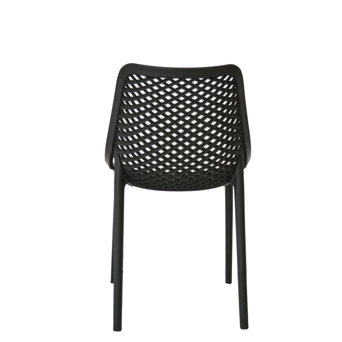 Set Da 4, Sedia Braga Plus Polipropilene Nero