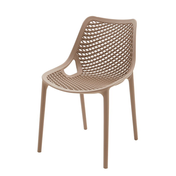 Set Da 4, Sedia Braga Plus Polipropilene Tortora