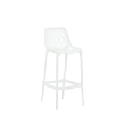 Set Da 4, Sgabello Braga Polipropilene Bianco