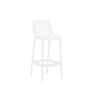 Set Da 4, Sgabello Braga Polipropilene Bianco