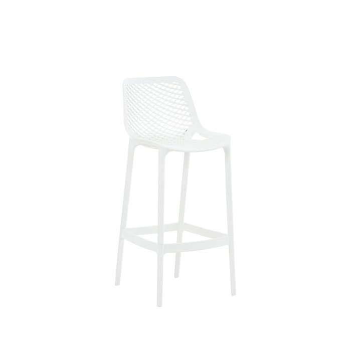 Set Da 4, Sgabello Braga Polipropilene Bianco