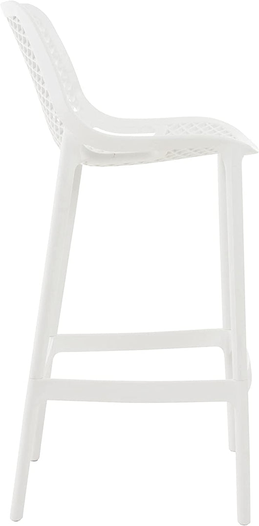 Set Da 4, Sgabello Braga Polipropilene Bianco
