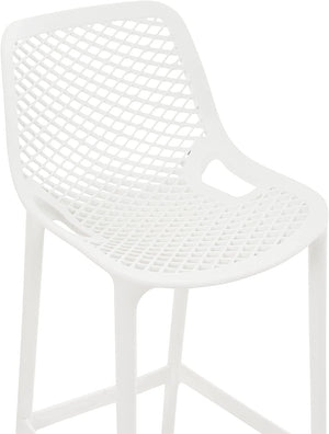 Set Da 4, Sgabello Braga Polipropilene Bianco