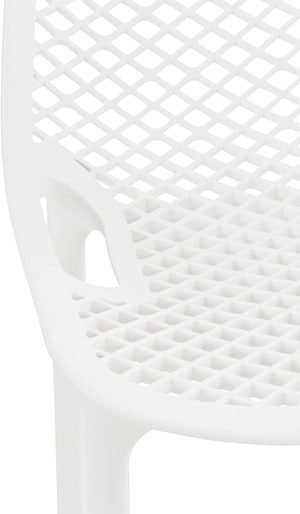 Set Da 4, Sgabello Braga Polipropilene Bianco