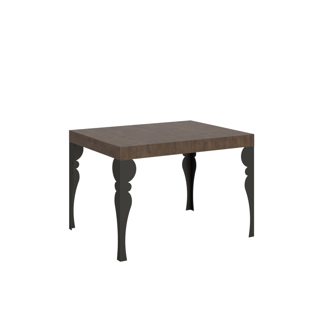 Tavolo allungabile 80x120/204 cm Paxor Noce telaio Antracite