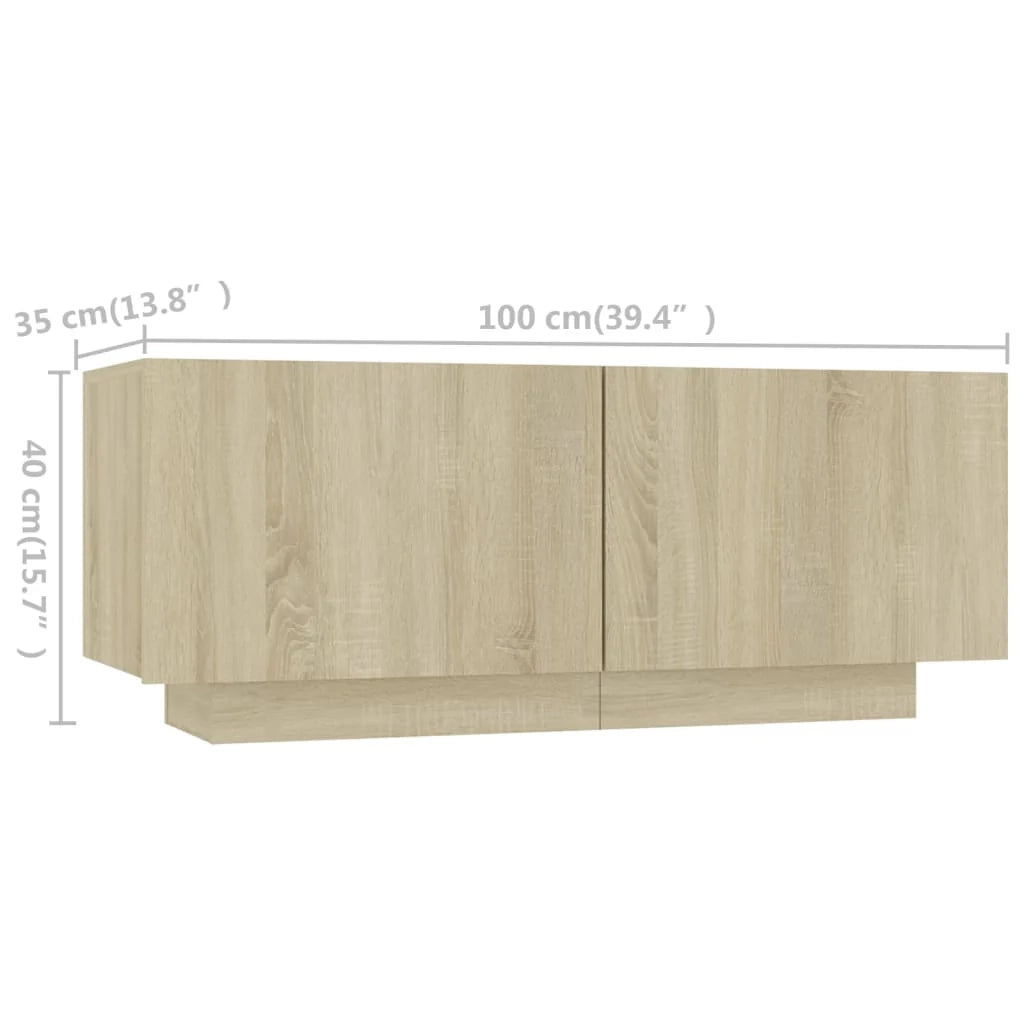 Mobile TV multimediale mensola TV credenza mobile TV per sala da pranzo soggiorno camera da letto con luci LED rovere Sonoma 180 x 35 x 40 cm marrone 02_0026764