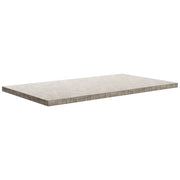 Fabri - Ripiano per Tavolo da Pranzo Rettangolare 220x100x5 cm in Legno Multistrato Finitura Grigio Testurizzato