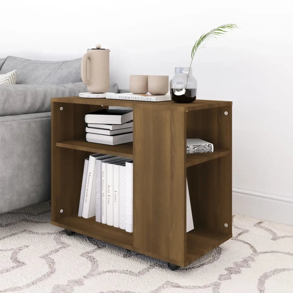 Tavolino da Salotto Rovere Marrone 70x35x55cm Legno Multistrato 815107
