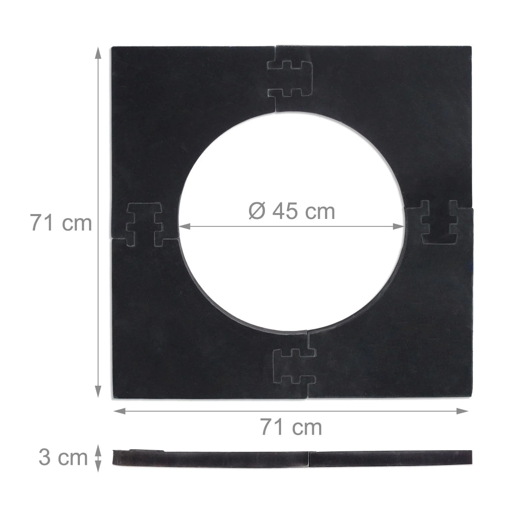 Bordo di protezione quadrato per bersagli per freccette 71 x 71 x 3 cm facile montaggio in plastica nera 13_0006398