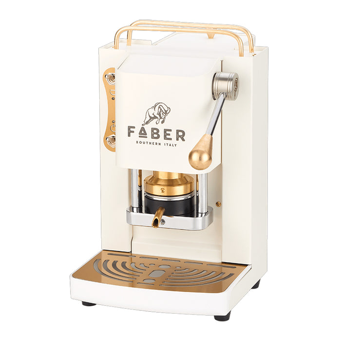 Faber pro deluxe sabbia ivory - macchina per caffe - pressacialda in ottone - elettrovalvola e termostato 95 - telaio in acciaio - FABPROSABBASOTTELE
