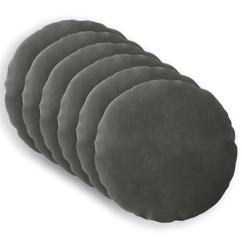 Cuscino con cuscino HEERLEN 6 pz Grigio Scuro Velluto 929666